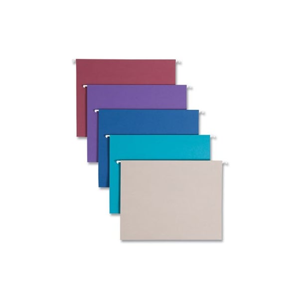 Smead Smead, COLORED HANGING FILE FOLDERS, LETTER SIZE, 1/5-CUT TAB, ASSORTED, 25PK 64056 - main